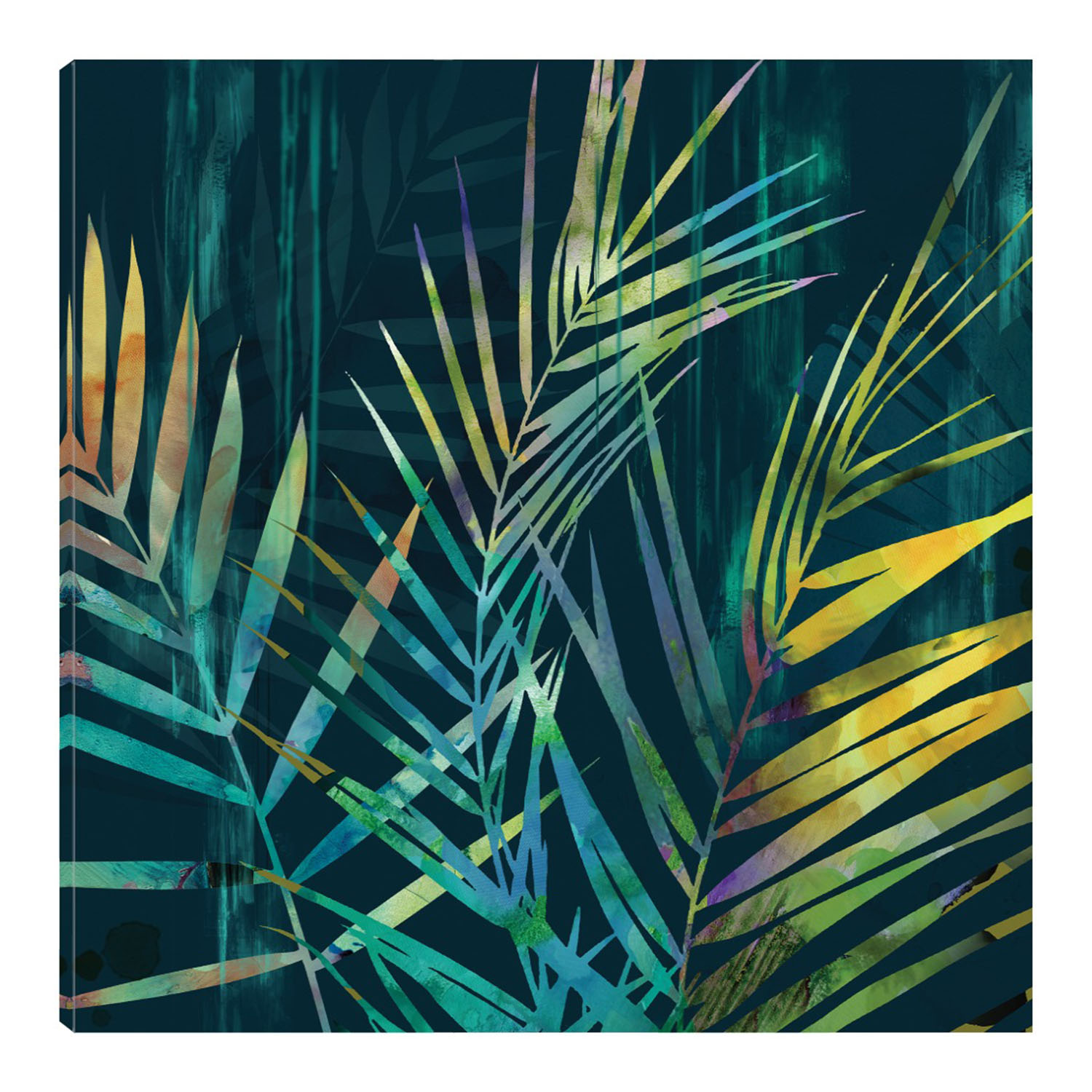 Foto 1 | Cuadro Decorativo Fine Art Tj Palmas Verdeazuladas II Heather Hayes Arte Costa Impresión en Lienzo