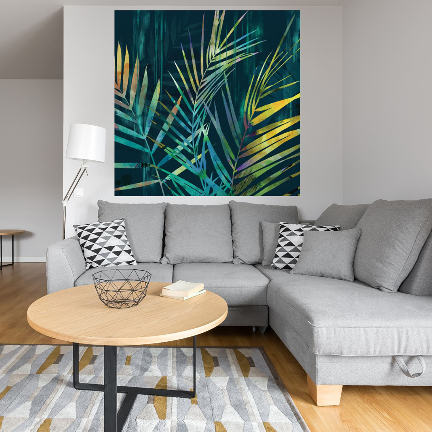 Foto 4 | Cuadro Decorativo Fine Art Tj Palmas Verdeazuladas II Heather Hayes Arte Costa Impresión en Lienzo