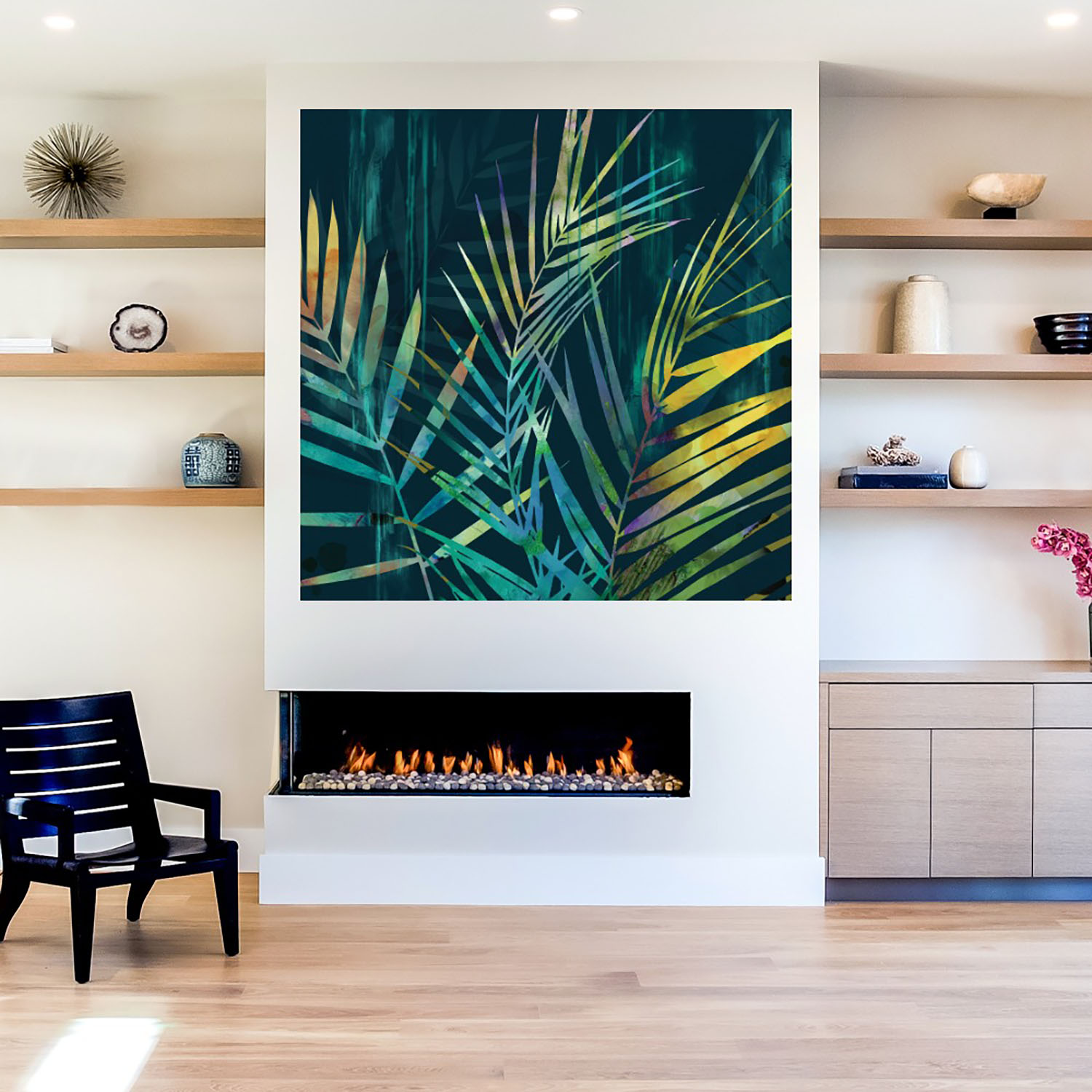 Foto 5 | Cuadro Decorativo Fine Art Tj Palmas Verdeazuladas II Heather Hayes Arte Costa Impresión en Lienzo