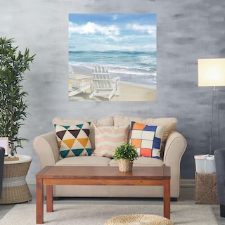 Foto 2 | Cuadro Decorativo - Sillas De Playa De La Mañana - Heather Hayes - Arte Paisaje - Impresión En Lienzo - Fine Art Tj