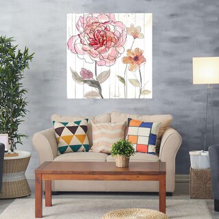 Foto 2 | Cuadro Decorativo Fine Art Tj Rojo en Acuarela I Heather Hayes Arte Floral Impresión en Lienzo