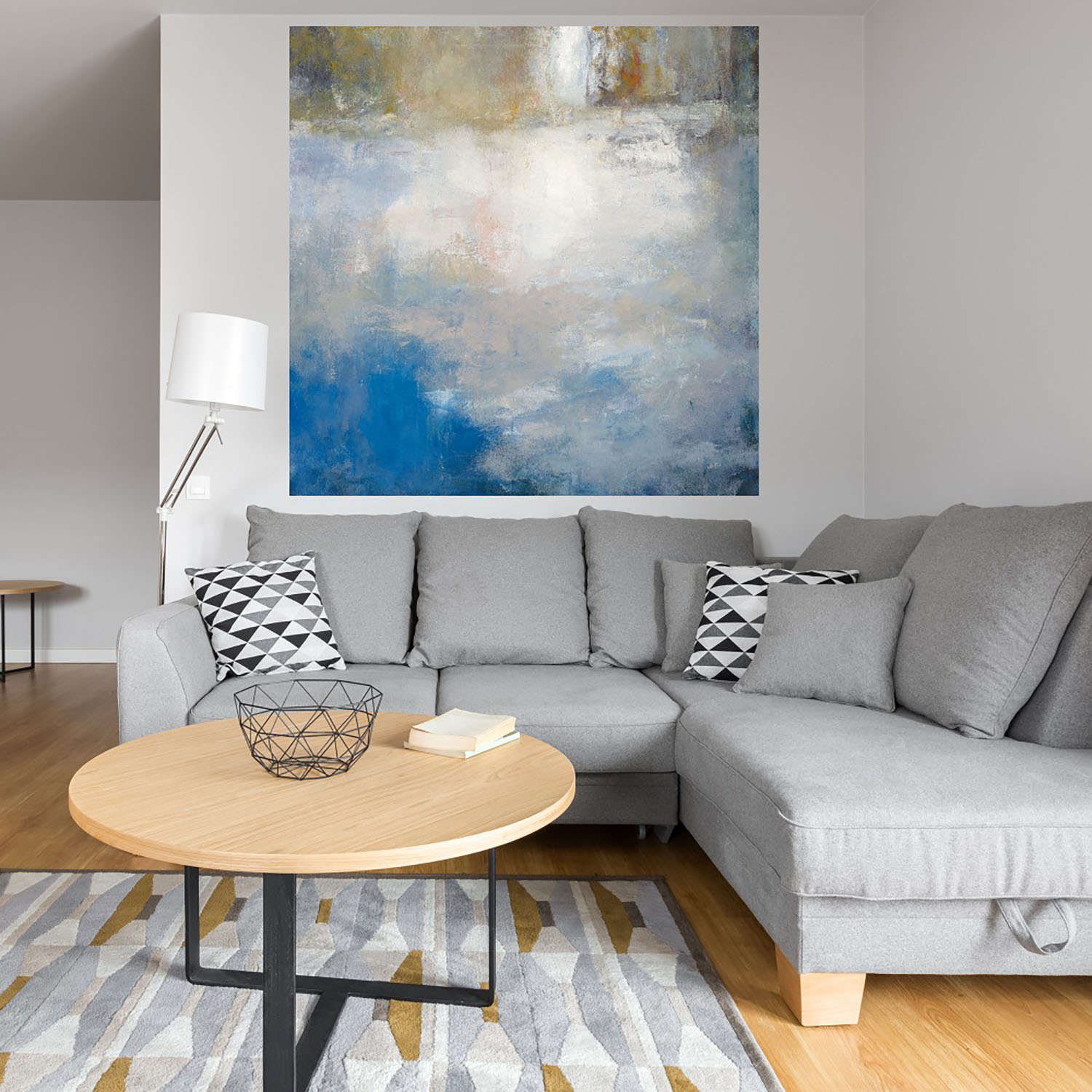 Foto 4 | Cuadro Decorativo Fine Art TJ 'Río Abstracto' de Julia Purinton 94 x 94 cm