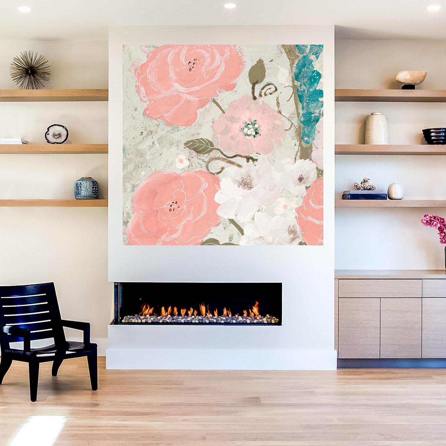 Foto 5 | Cuadro Decorativo Fine Art TJ 'Río Abstracto' de Julia Purinton 94 x 94 cm