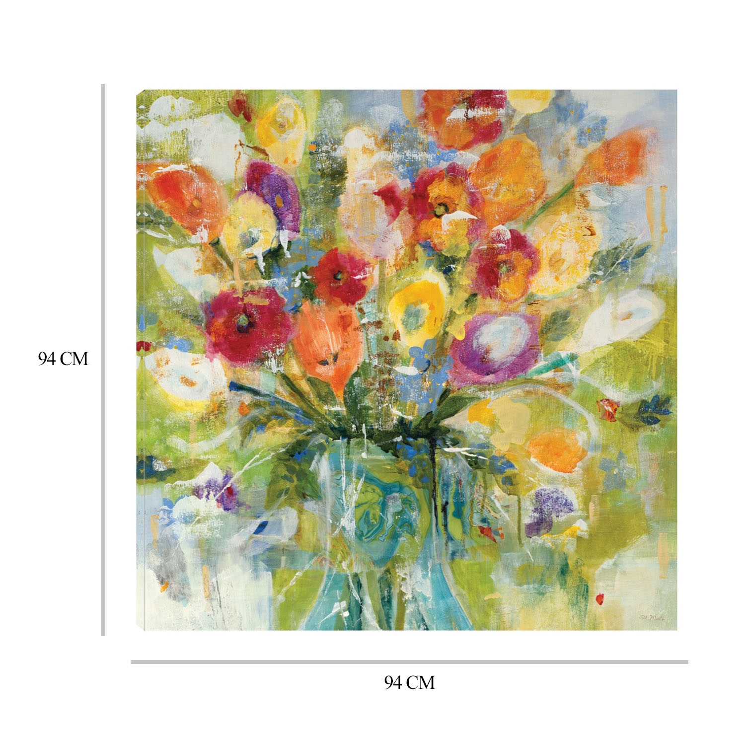 Foto 6 | Cuadro Decorativo Fine Art Tj Ramo de Colores Jill Martin Arte Floral Impresión en Lienzo