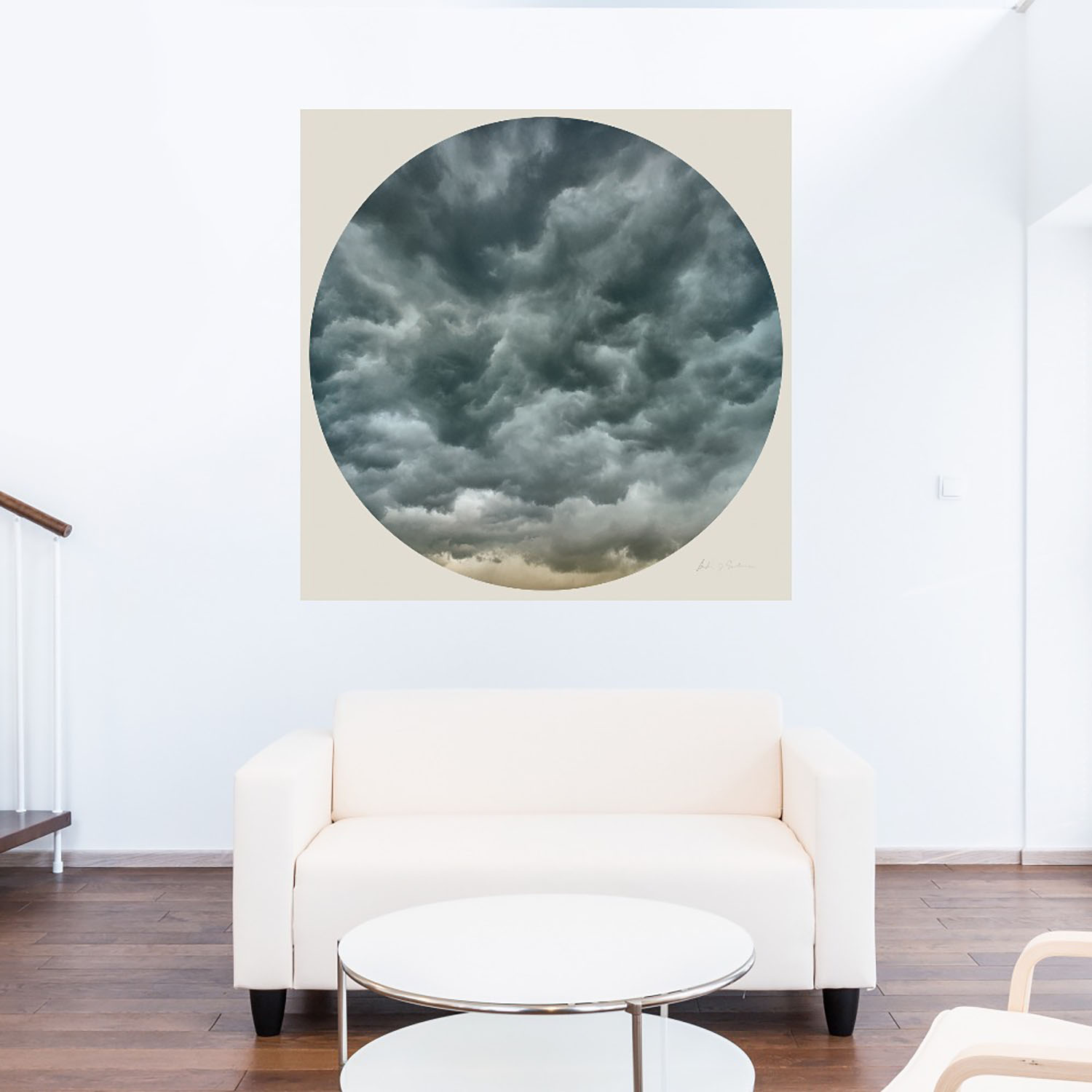 Foto 5 | Cuadro Decorativo - Nubes en Círculo I - Fine Art Tj - André Eichman - Arte Paisaje - Impresión en Lienzo