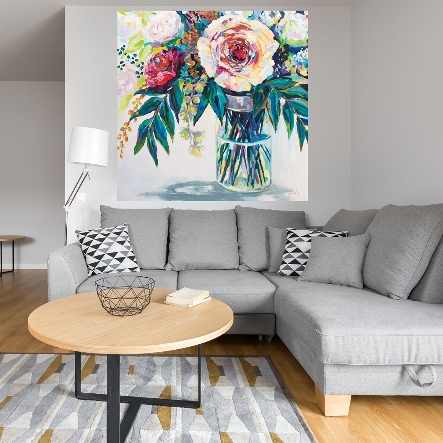 Foto 4 | Cuadro Decorativo Fine Art Tj Seductor Jeanette Vertentes Arte Floral Impresión en Lienzo