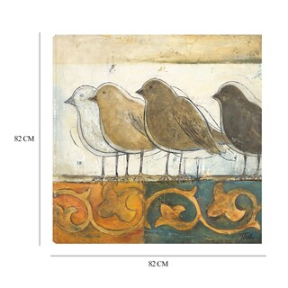 Foto 6 | Cuadro Decorativo - Pájaros En El Damasco I - Patricia Pinto - Arte Animales - Impresión En Lienzo - Fine Art Tj