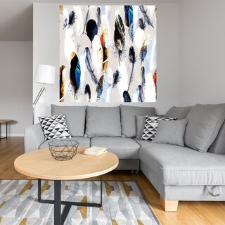 Foto 4 | Cuadro Decorativo Fine Art Tj Paleta de Plumas Belle Maison Arte Abstracto Impresión en Lienzo