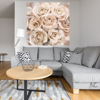 Foto 4 | Cuadro Decorativo - Rosas De Papel Coral - Studio Arts - Arte Floral - Impresión En Lienzo - Fine Art Tj