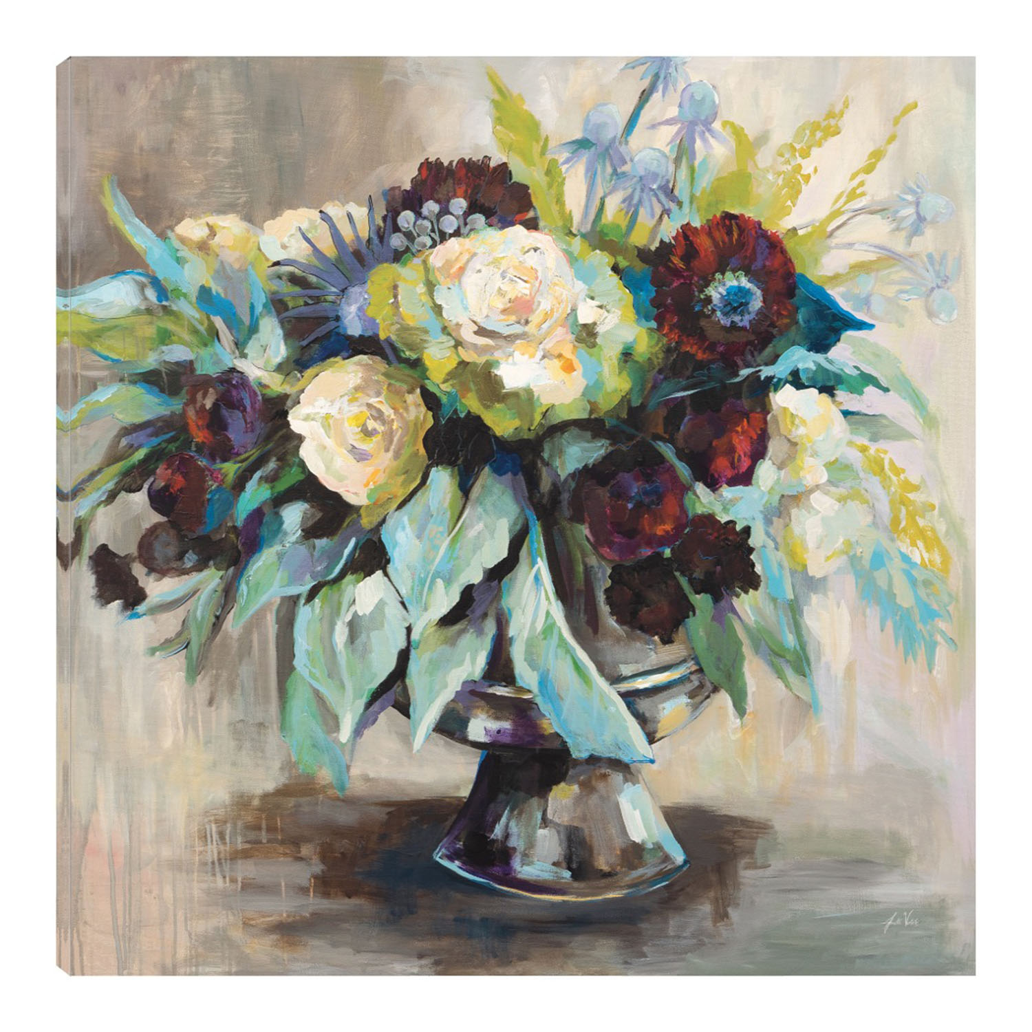 Cuadro Decorativo Fine Art Tj Serenidad Jeanette Vertentes Arte Floral Impresión en Lienzo