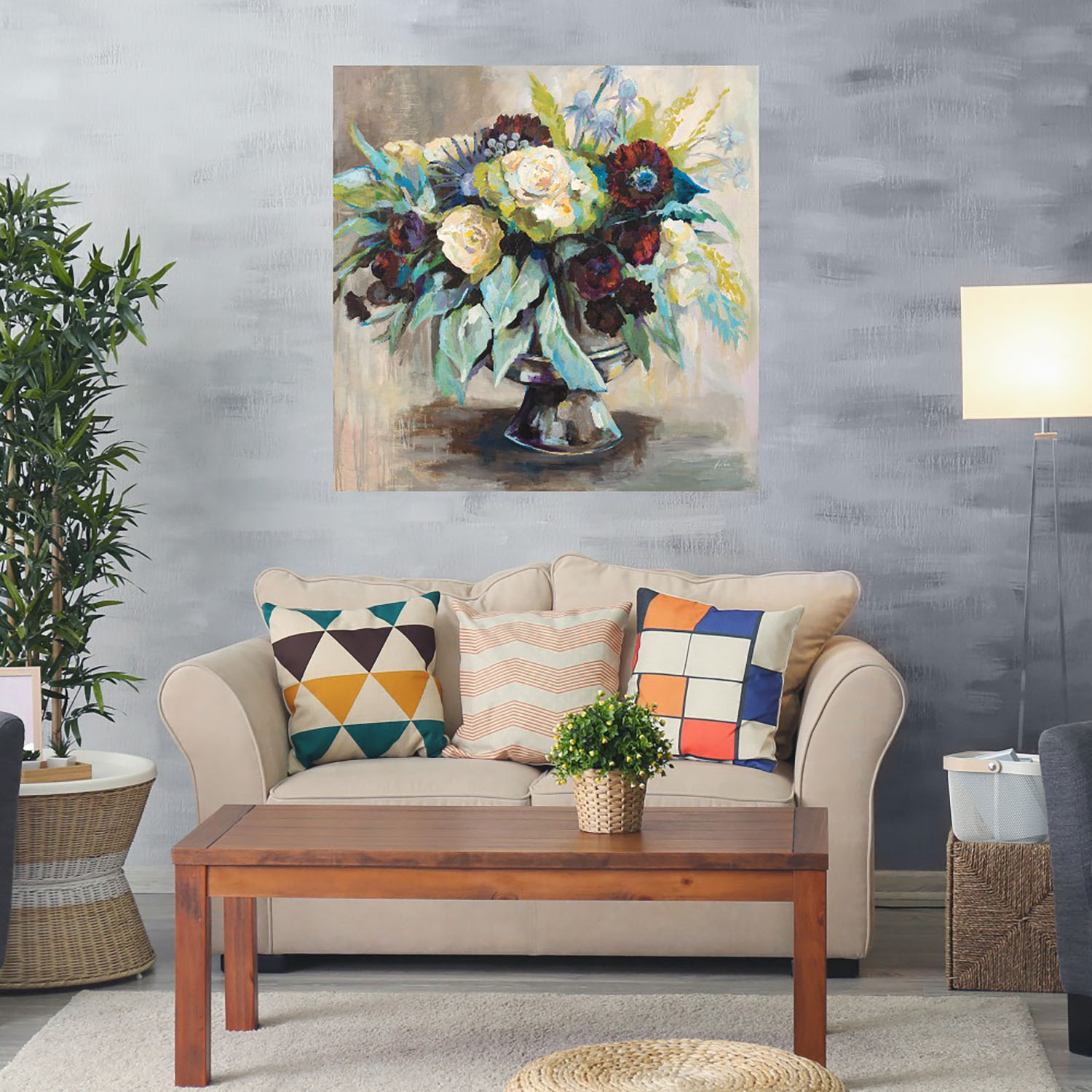 Foto 2 | Cuadro Decorativo Fine Art Tj Serenidad Jeanette Vertentes Arte Floral Impresión en Lienzo