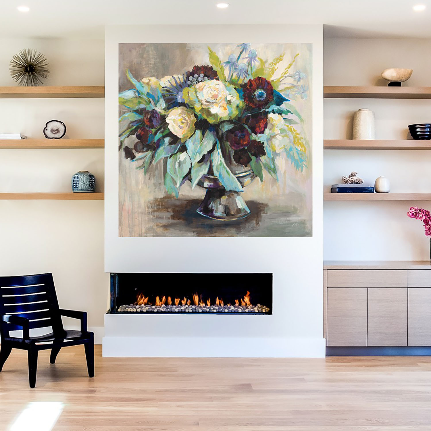 Foto 5 | Cuadro Decorativo Fine Art Tj Serenidad Jeanette Vertentes Arte Floral Impresión en Lienzo