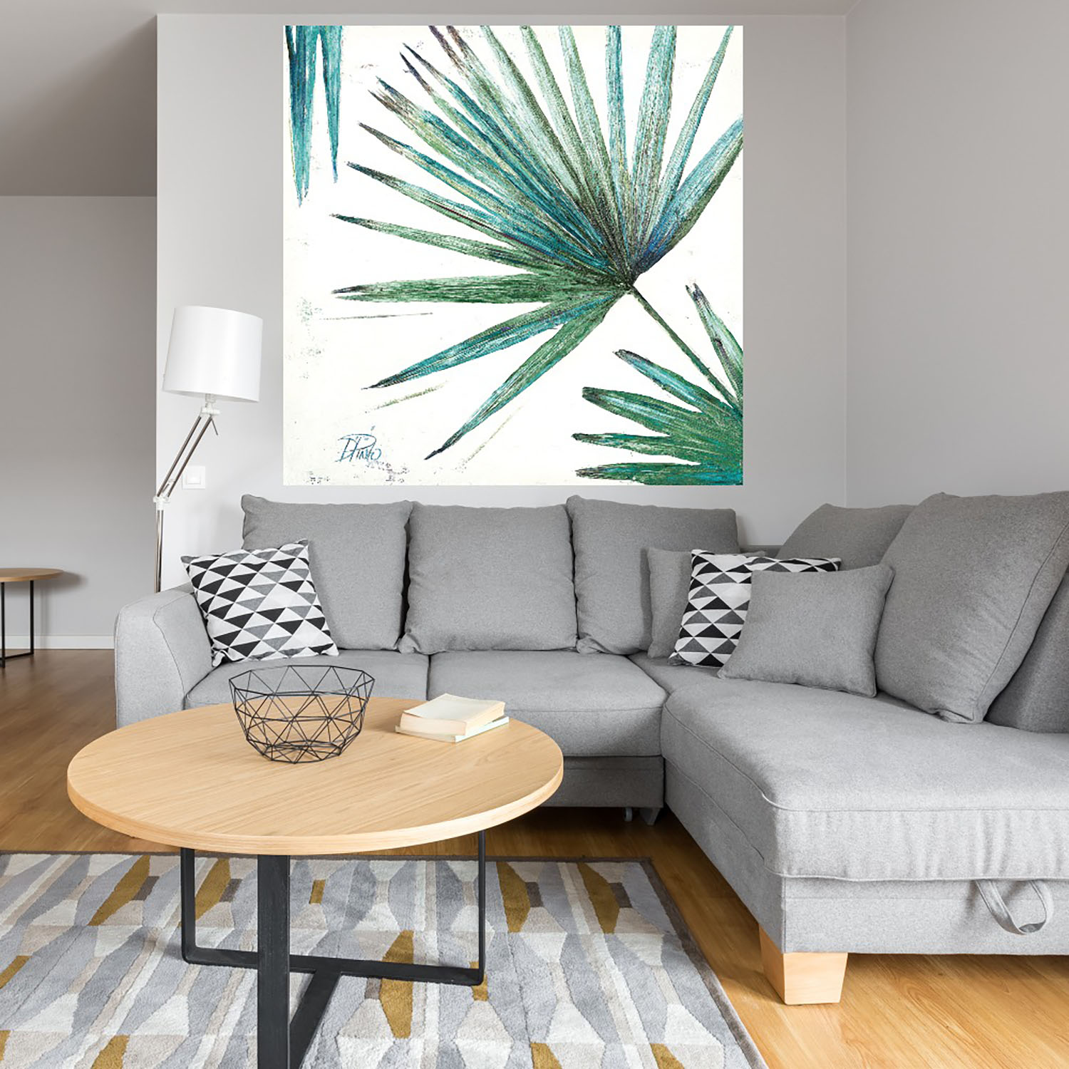 Foto 4 | Cuadro Decorativo Fine Art TJ 'Orgánico con Azules II' de Patricia Pinto 82 x 82 cm