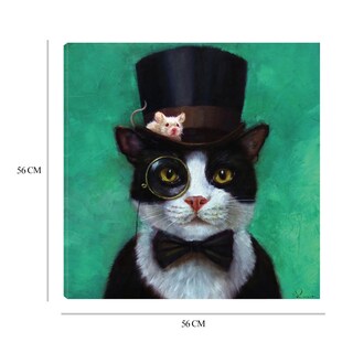Foto 6 | Cuadro Decorativo - Smoking - Lucia Heffernan - Arte Animales - Impresión En Lienzo - Fine Art Tj