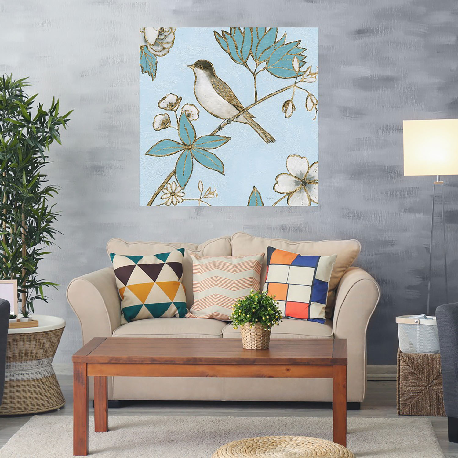 Foto 2 | Cuadro Decorativo - Pajaro En Lienzo Iv - Emily Adams  - Arte Animales - Impresión En Lienzo - Fine Art Tj