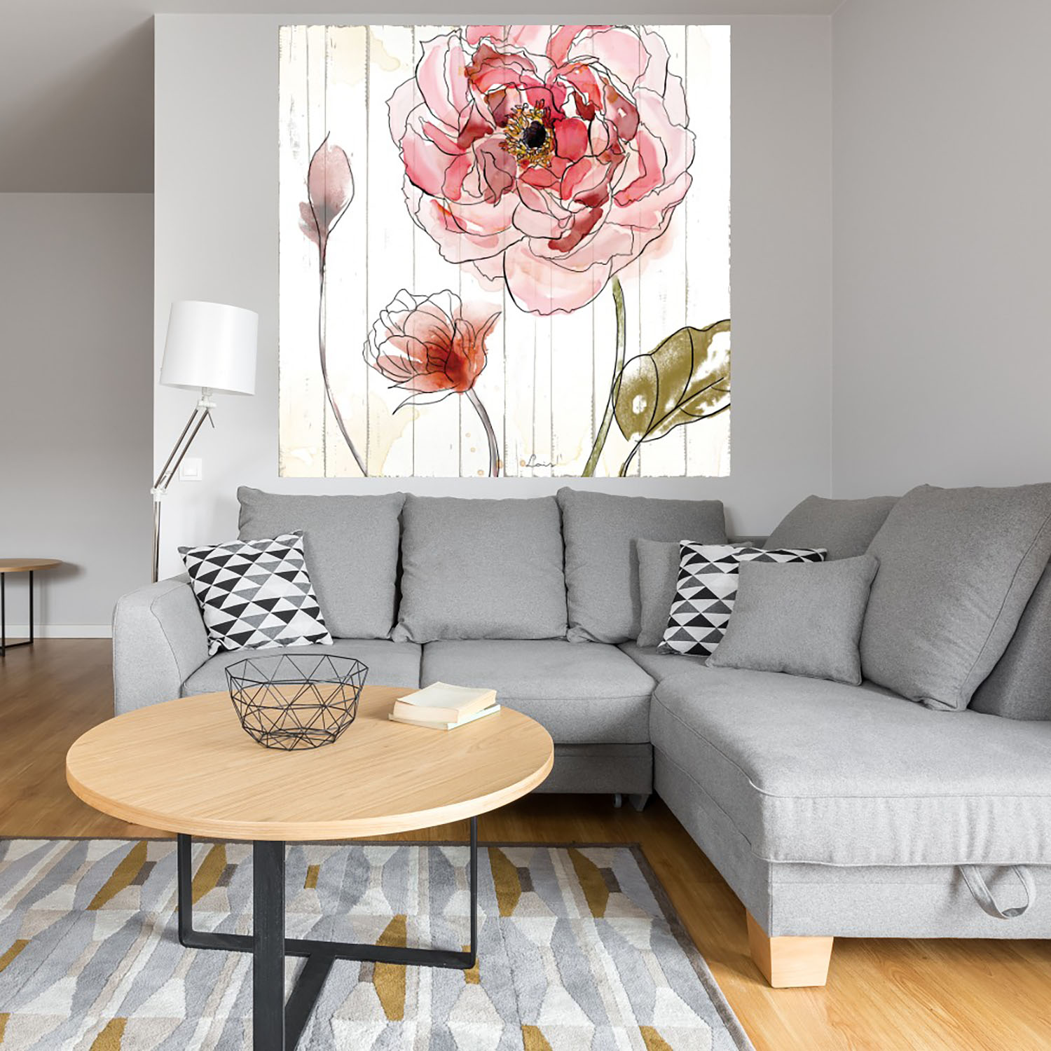 Foto 4 | Cuadro Decorativo Fine Art Tj Rojo en Acuarela II Heather Hayes Arte Floral Impresión en Lienzo