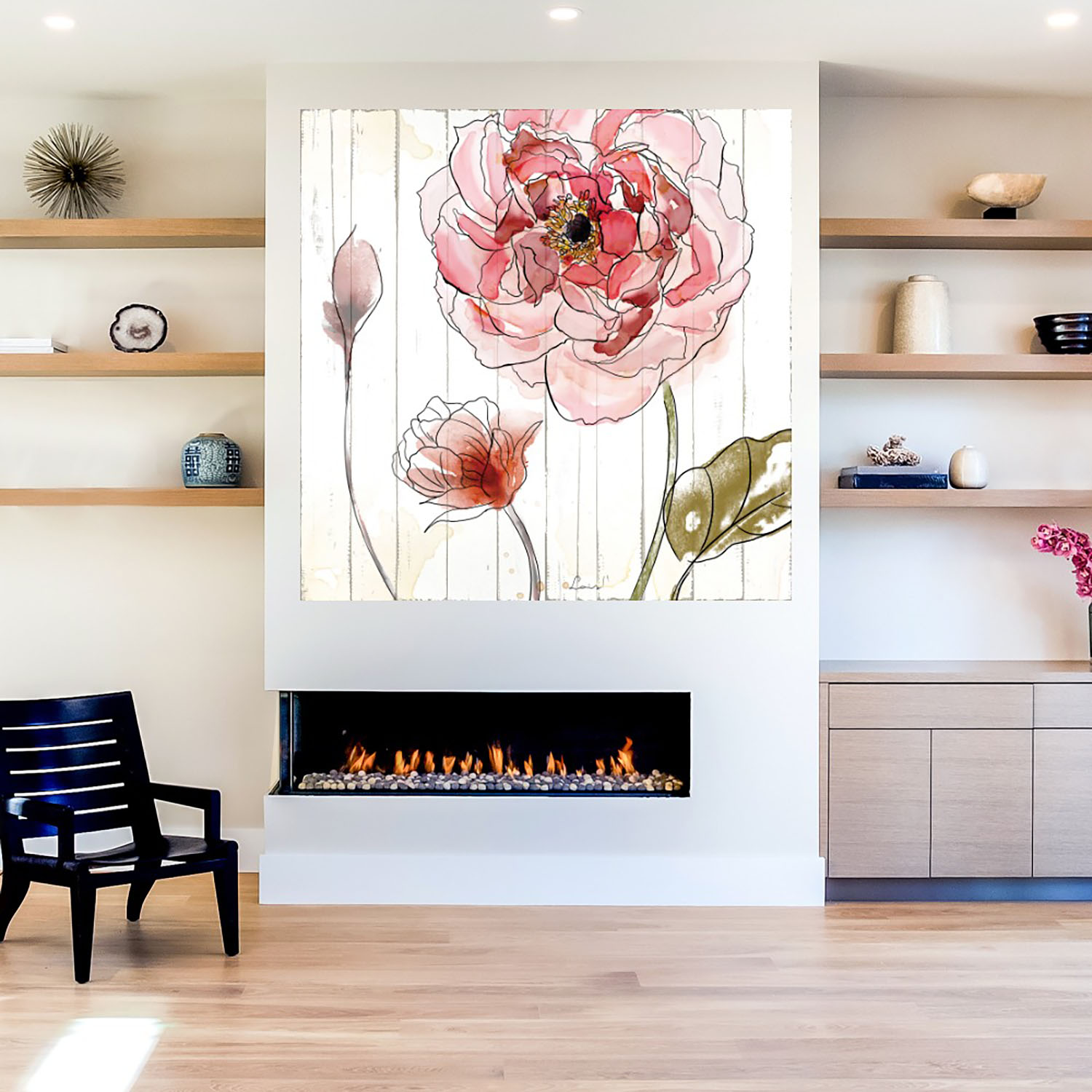 Foto 5 | Cuadro Decorativo Fine Art Tj Rojo en Acuarela II Heather Hayes Arte Floral Impresión en Lienzo