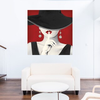 Foto 5 | Cuadro Decorativo Fine Art Tj Sombredo de Copa Rojo I Marco Fabiano Arte Moderno Impresión en Lienzo