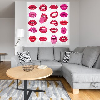 Foto 4 | Cuadro Decorativo - Servicio De Labios - Nikki Chu - Arte Abstracto - Impresión En Lienzo - Fine Art Tj
