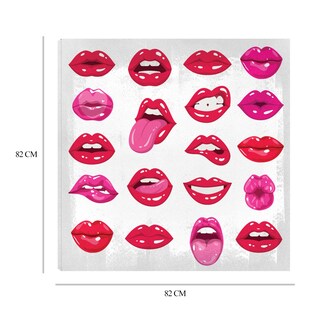 Foto 6 | Cuadro Decorativo - Servicio De Labios - Nikki Chu - Arte Abstracto - Impresión En Lienzo - Fine Art Tj