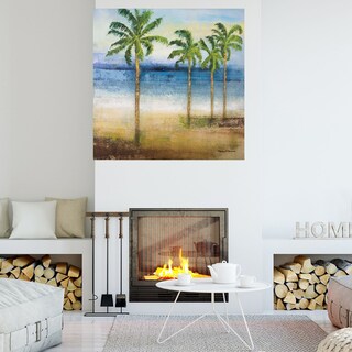 Foto 4 | Cuadro Decorativo - Palmeras En El Oceano Ii - Michael Marcon - Arte Costa - Impresión En Lienzo - Fine Art Tj