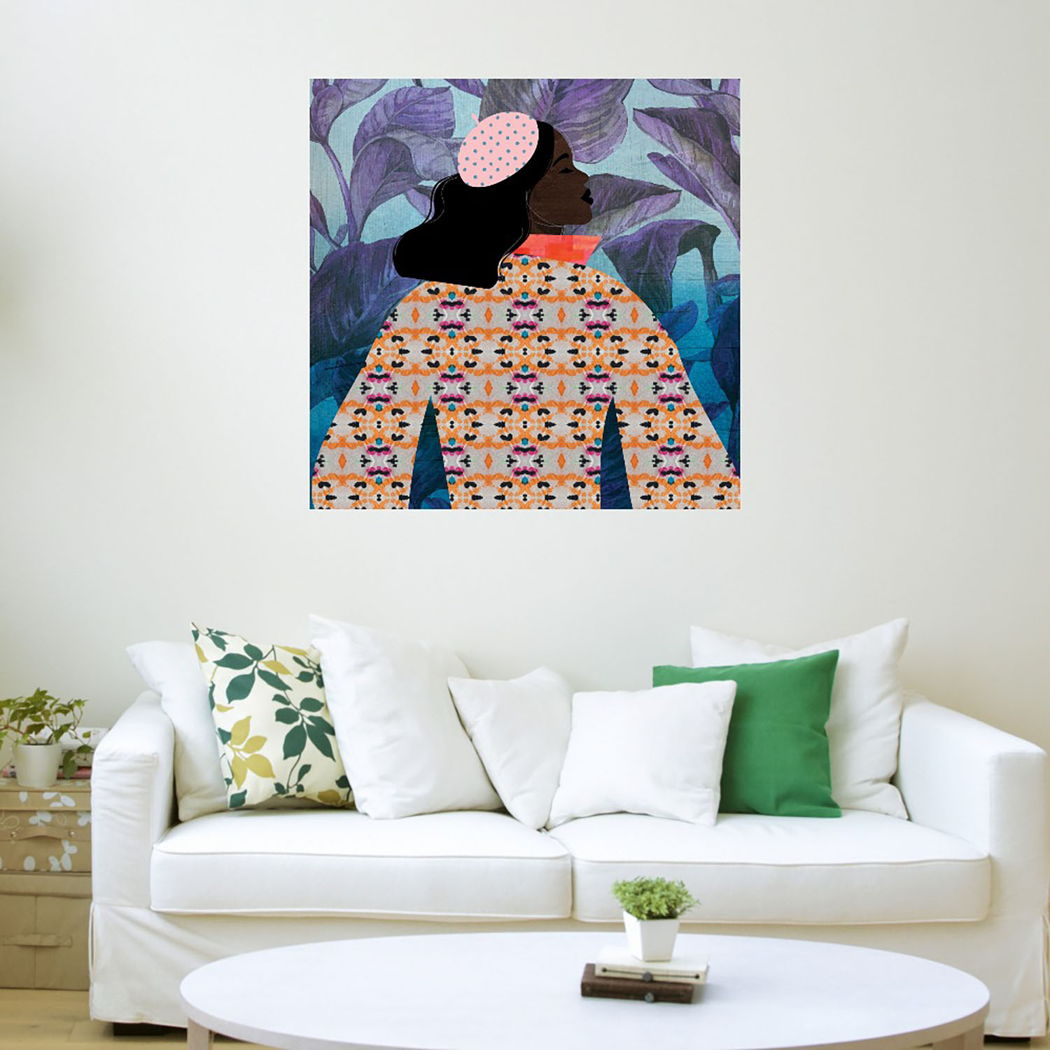 Foto 4 pulgar | Cuadro Decorativo Fine Art Tj Palma Morada de Chicas Nikki Chu Arte Moderno Impresión en Lienzo