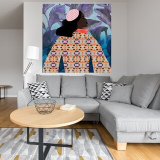 Foto 4 | Cuadro Decorativo Fine Art Tj Palma Morada de Chicas Nikki Chu Arte Moderno Impresión en Lienzo