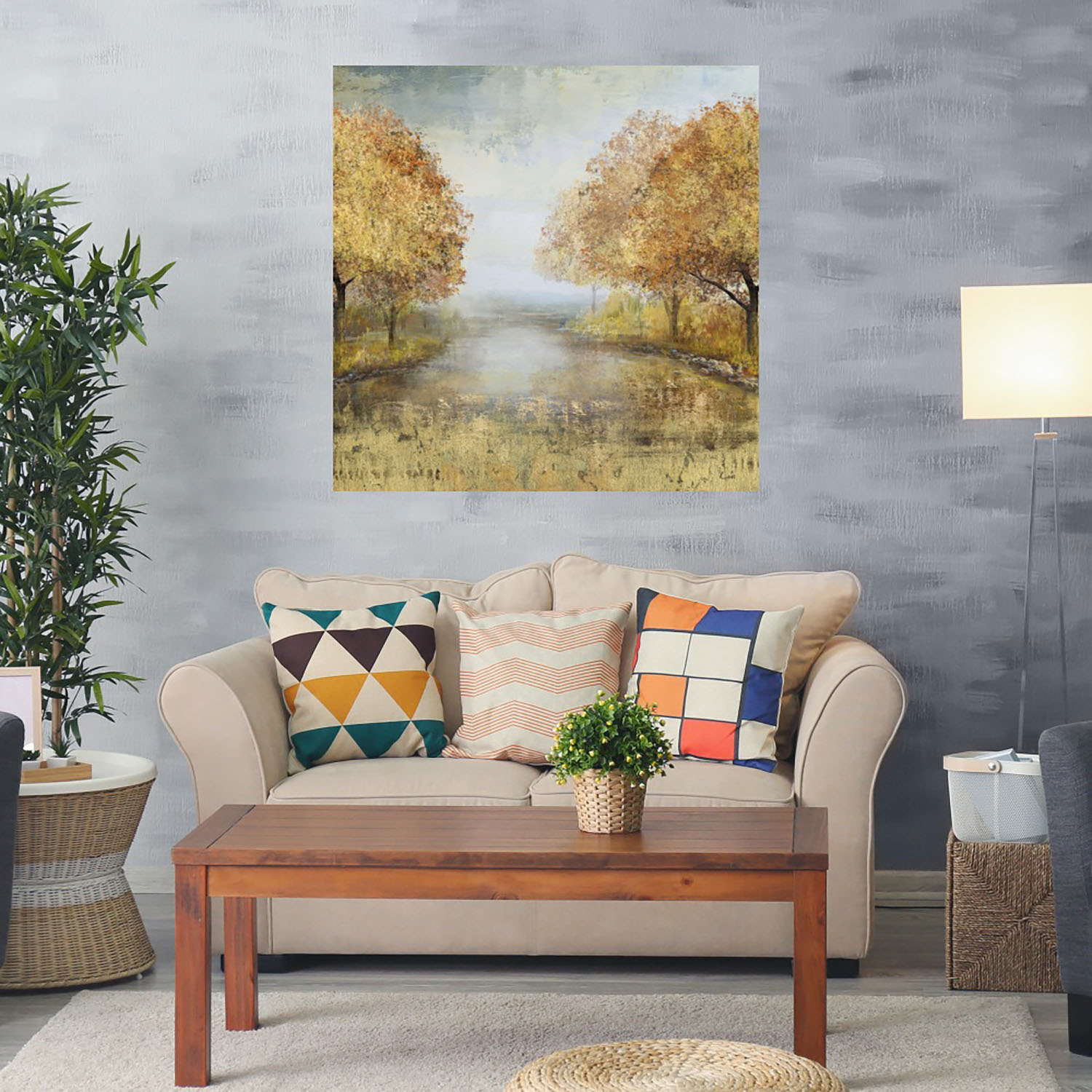 Foto 2 | Cuadro Decorativo Fine Art Tj Paisaje Dorado I Carson Lyons Arte Paisaje Impresión en Lienzo