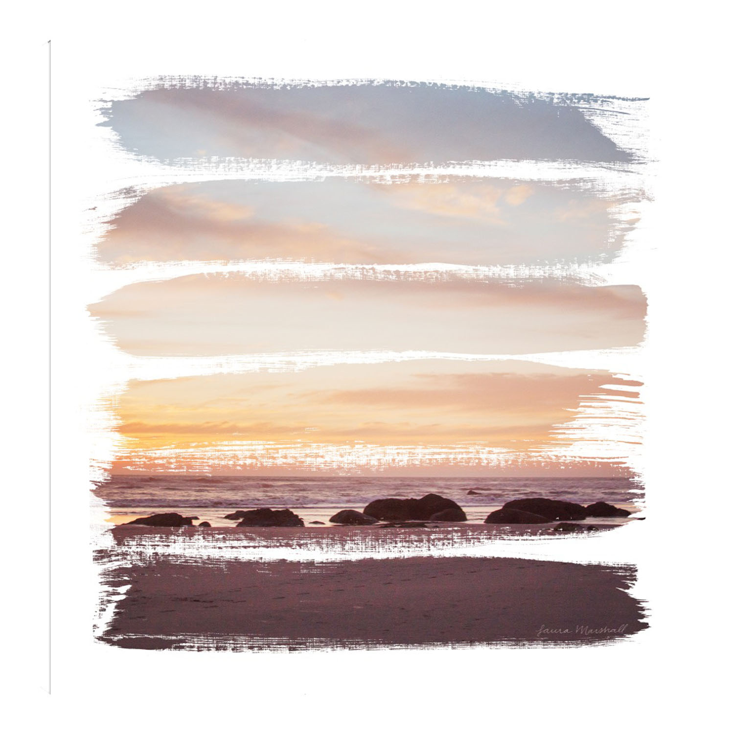 Cuadro Decorativo Fine Art Tj Rayas de Atardecer IV Laura Marshall Arte Abstracto Impresión en Lienzo