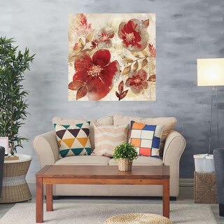 Foto 2 | Cuadro Decorativo Fine Art Tj Pétalos Carmesí A Willowbrook Fine Art Arte Floral Impresión en Lienzo