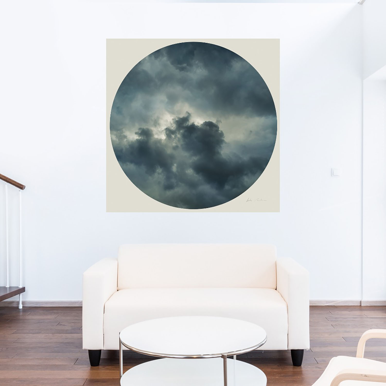 Foto 6 pulgar | Cuadro Decorativo - Nubes en Círculo I - Fine Art Tj - André Eichman - Arte Paisaje - Impresión en Lienzo