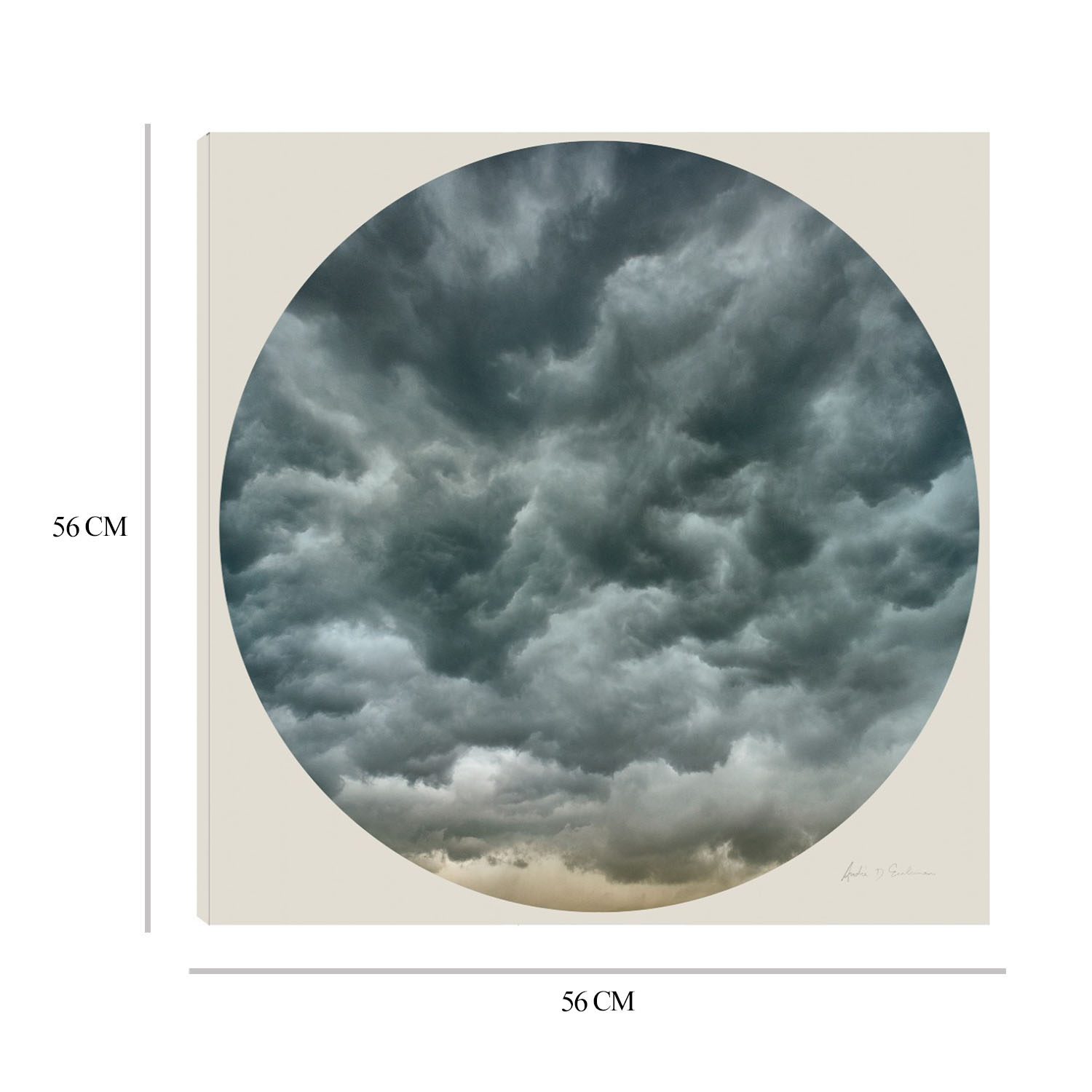 Foto 7 pulgar | Cuadro Decorativo - Nubes en Círculo I - Fine Art Tj - André Eichman - Arte Paisaje - Impresión en Lienzo