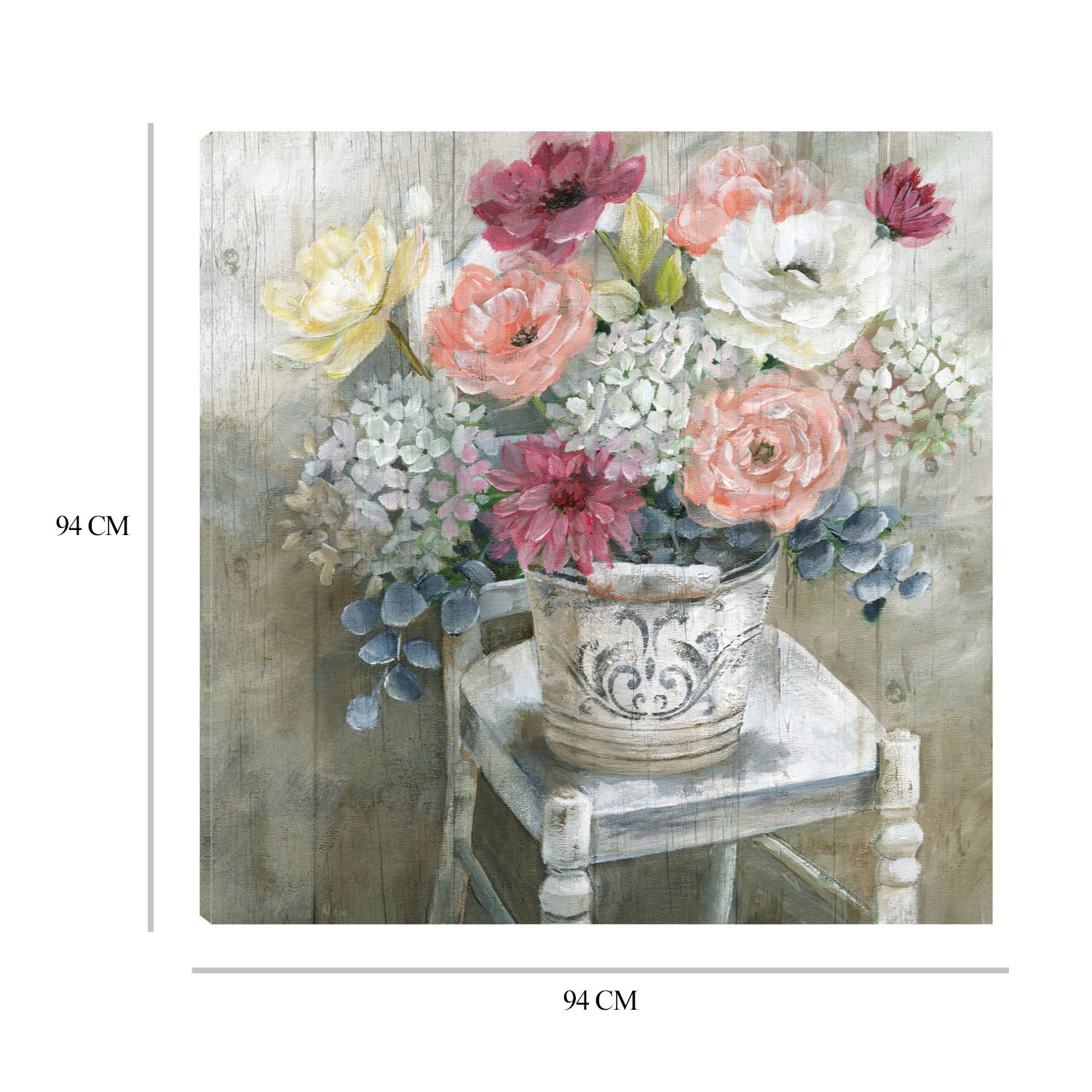 Foto 6 | Cuadro Decorativo Fine Art Tj Ramo de Cabaña Pintoresca Nan Arte Floral Impresión en Lienzo
