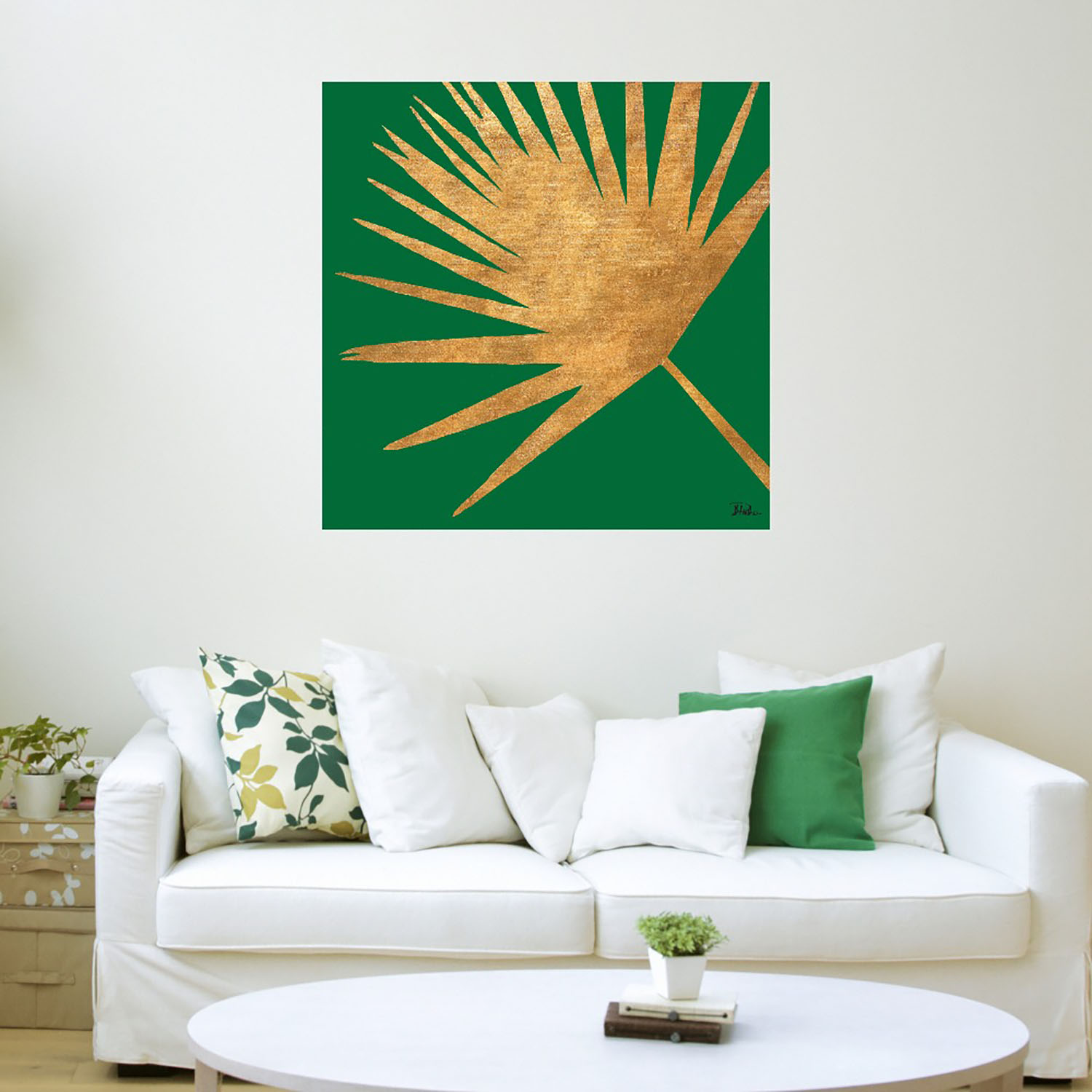 Foto 4 pulgar | Cuadro Decorativo Fine Art TJ 'Oro Orgánico en Verde' de Patricia Pinto 122 x 122 cm