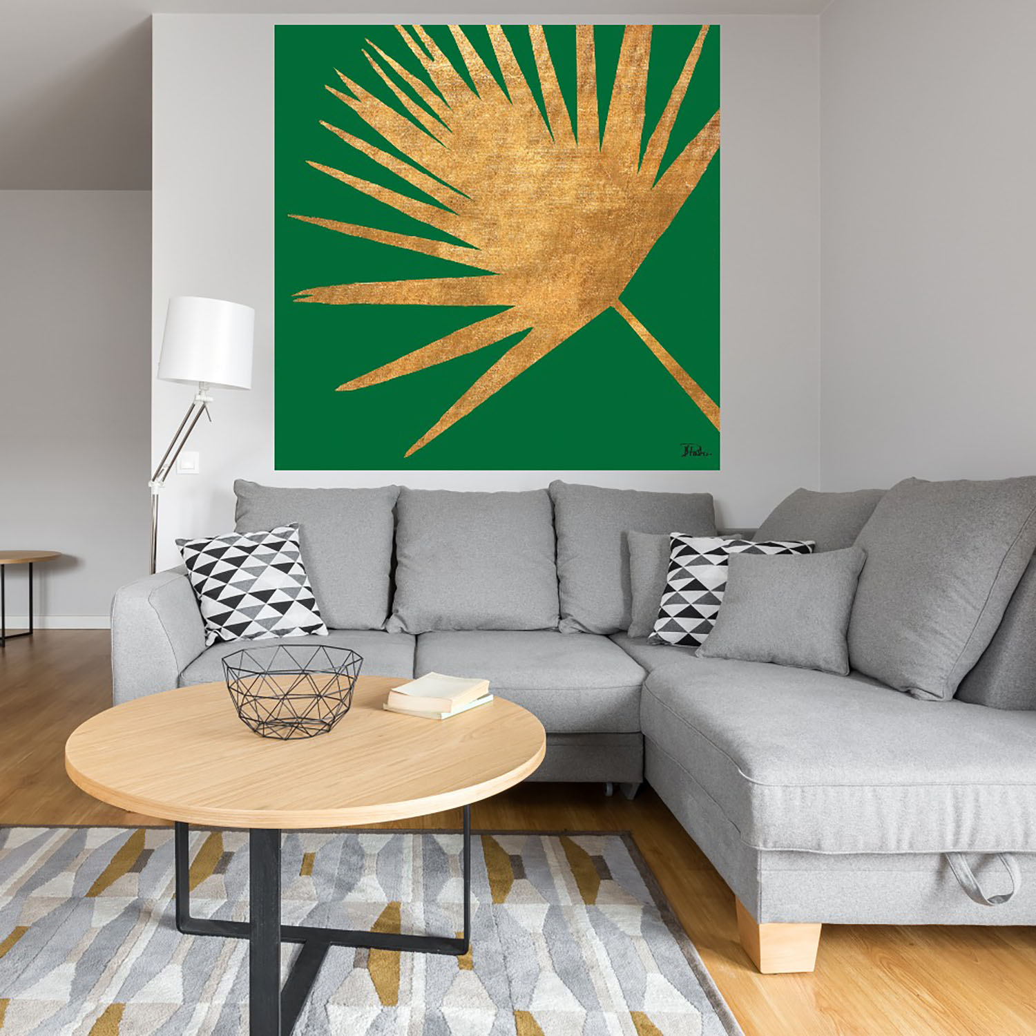 Foto 5 pulgar | Cuadro Decorativo Fine Art TJ 'Oro Orgánico en Verde' de Patricia Pinto 122 x 122 cm