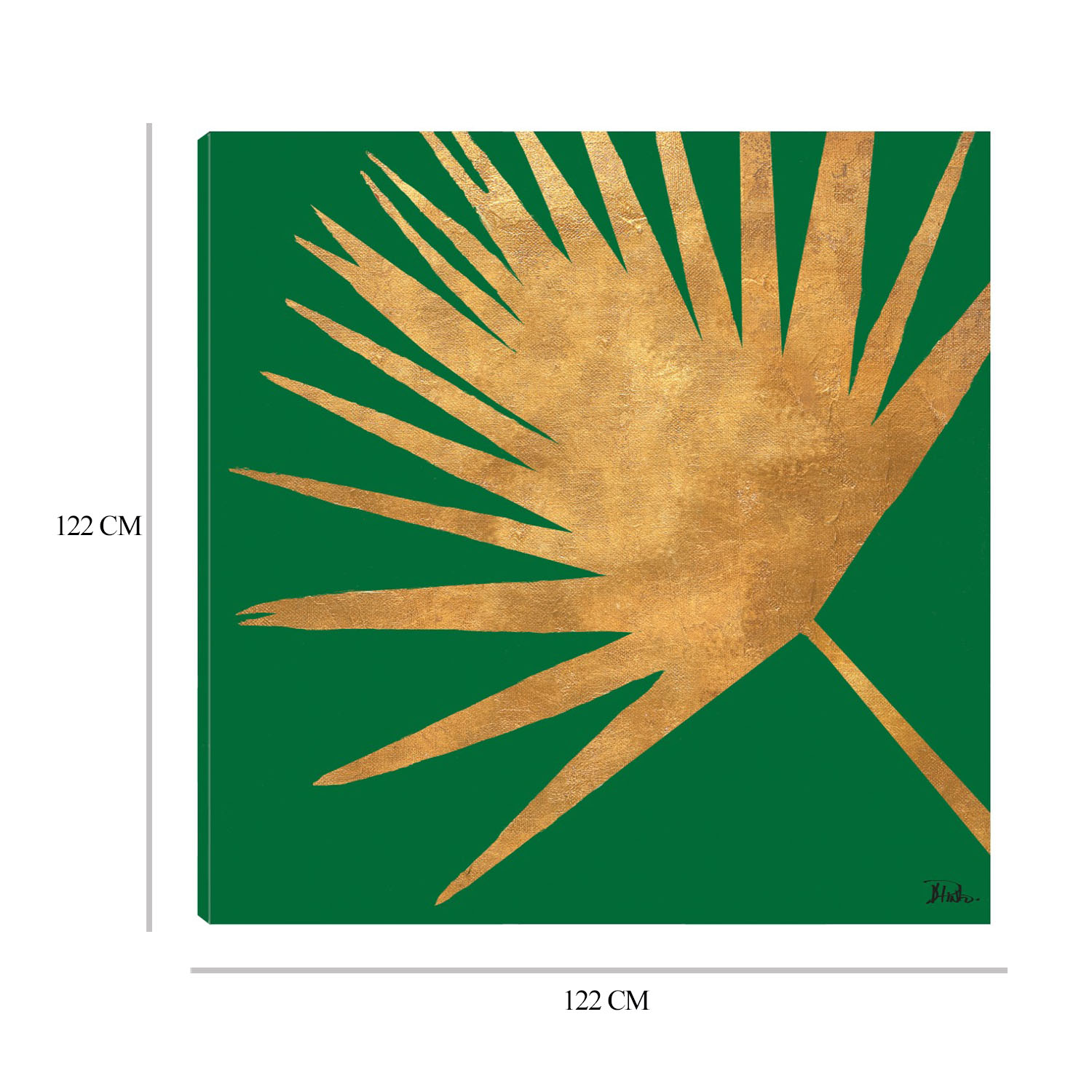 Foto 7 pulgar | Cuadro Decorativo Fine Art TJ 'Oro Orgánico en Verde' de Patricia Pinto 122 x 122 cm