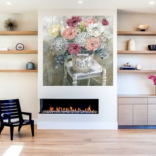 Foto 5 | Cuadro Decorativo - Peonia Blanco Con Azul - Aledanda Fine Art Tj - - Arte Floral - Impresión En Lienzo