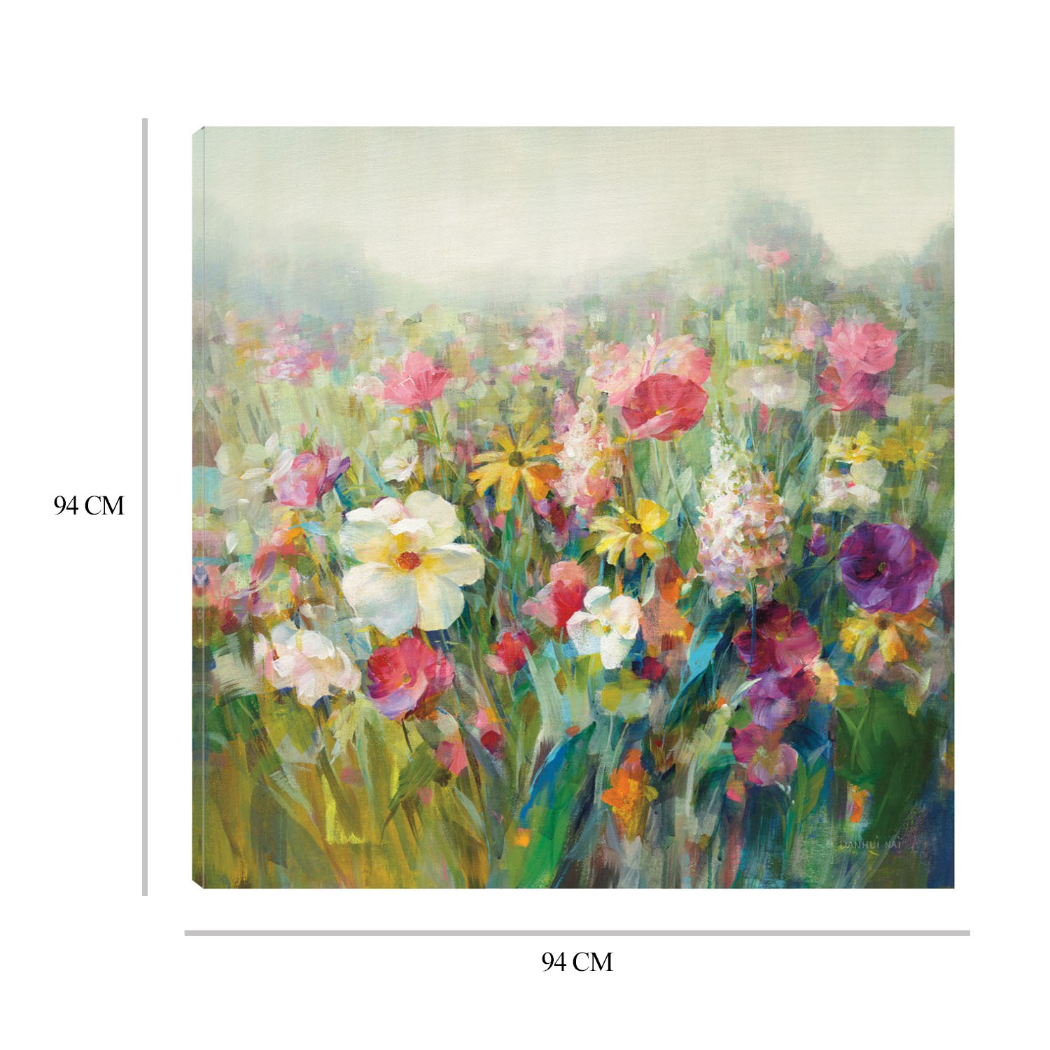 Foto 6 | Cuadro Decorativo Fine Art Tj Prados de Montaña Danhui Nai Arte Floral Impresión en Lienzo
