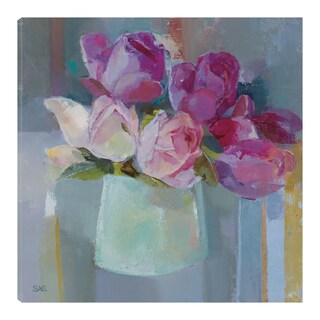 Foto 1 | Cuadro Decorativo - Rosas Para La Mesa - Sarah Simpson - Arte Floral - Impresión En Lienzo - Fine Art Tj