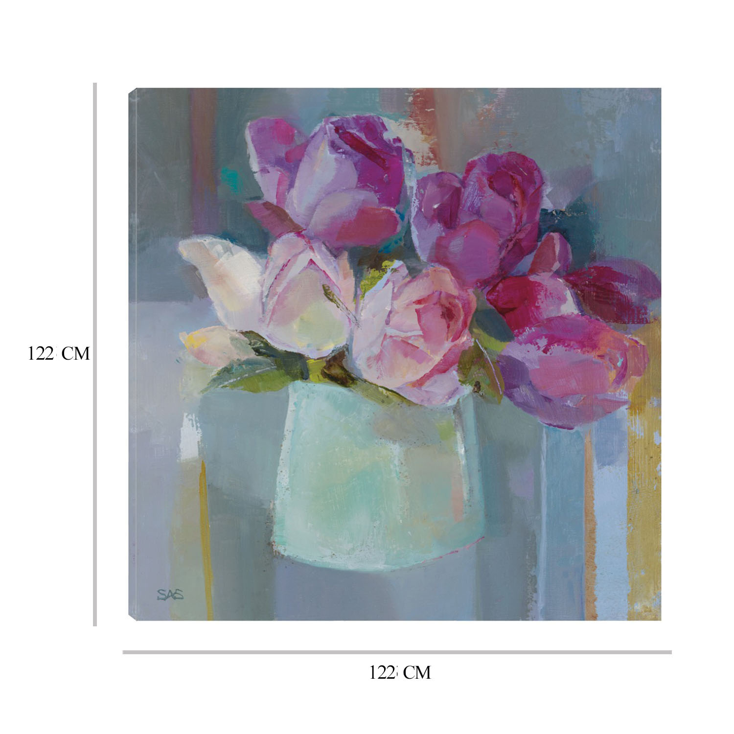 Foto 7 pulgar | Cuadro Decorativo - Rosas Para La Mesa - Sarah Simpson  - Arte Floral - Impresión En Lienzo - Fine Art Tj