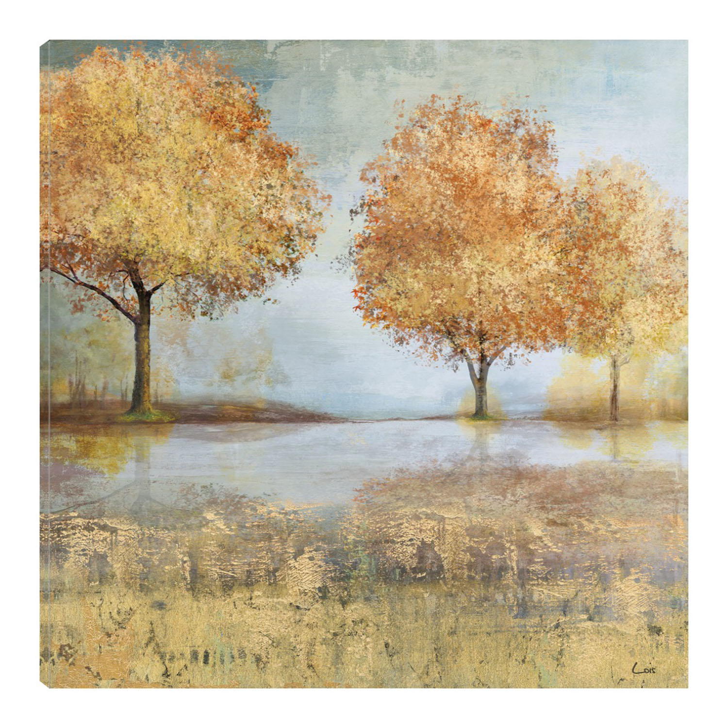 Foto 1 | Cuadro Decorativo Fine Art Tj Paisaje Dorado II Carson Lyons Arte Paisaje Impresión en Lienzo