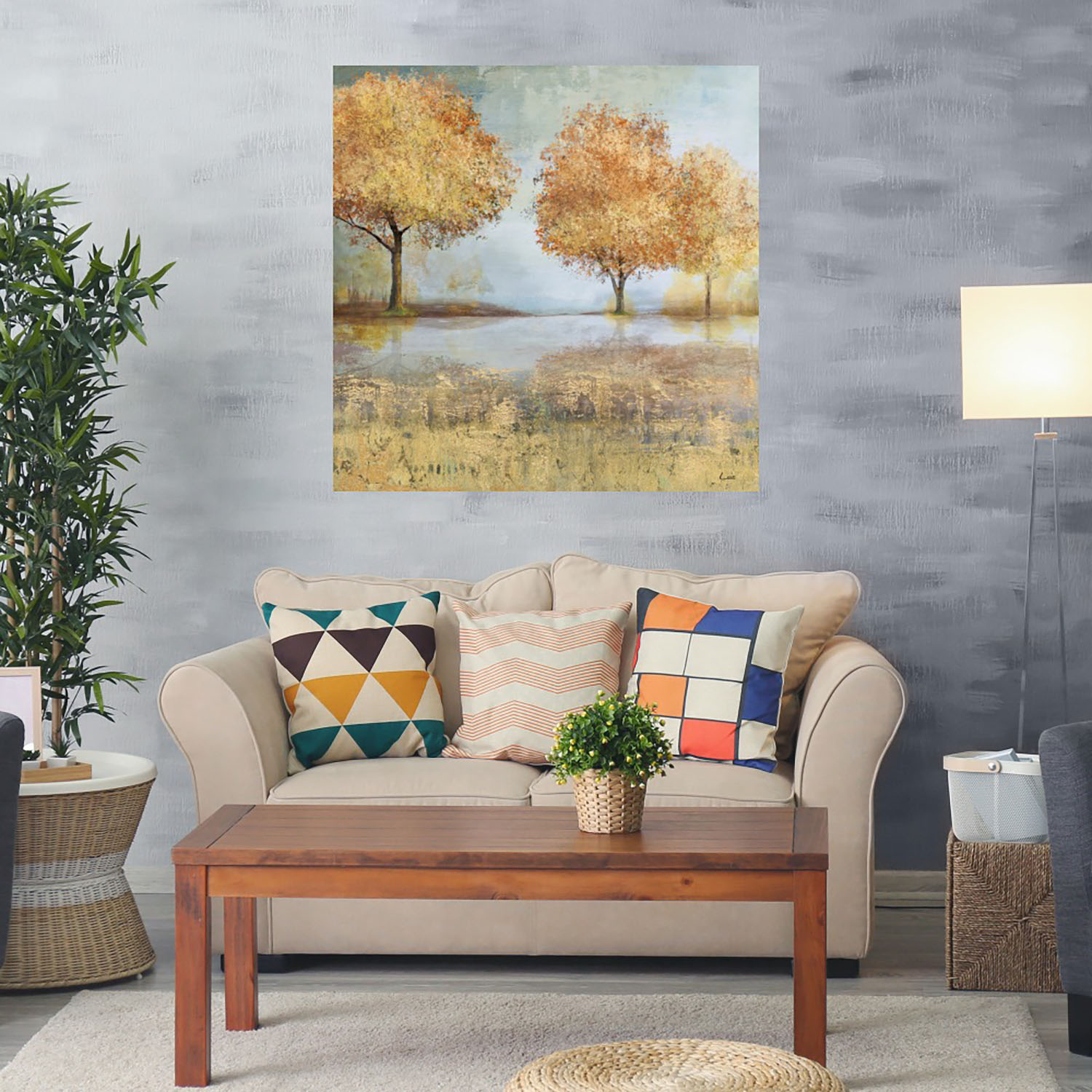 Foto 2 | Cuadro Decorativo Fine Art Tj Paisaje Dorado II Carson Lyons Arte Paisaje Impresión en Lienzo