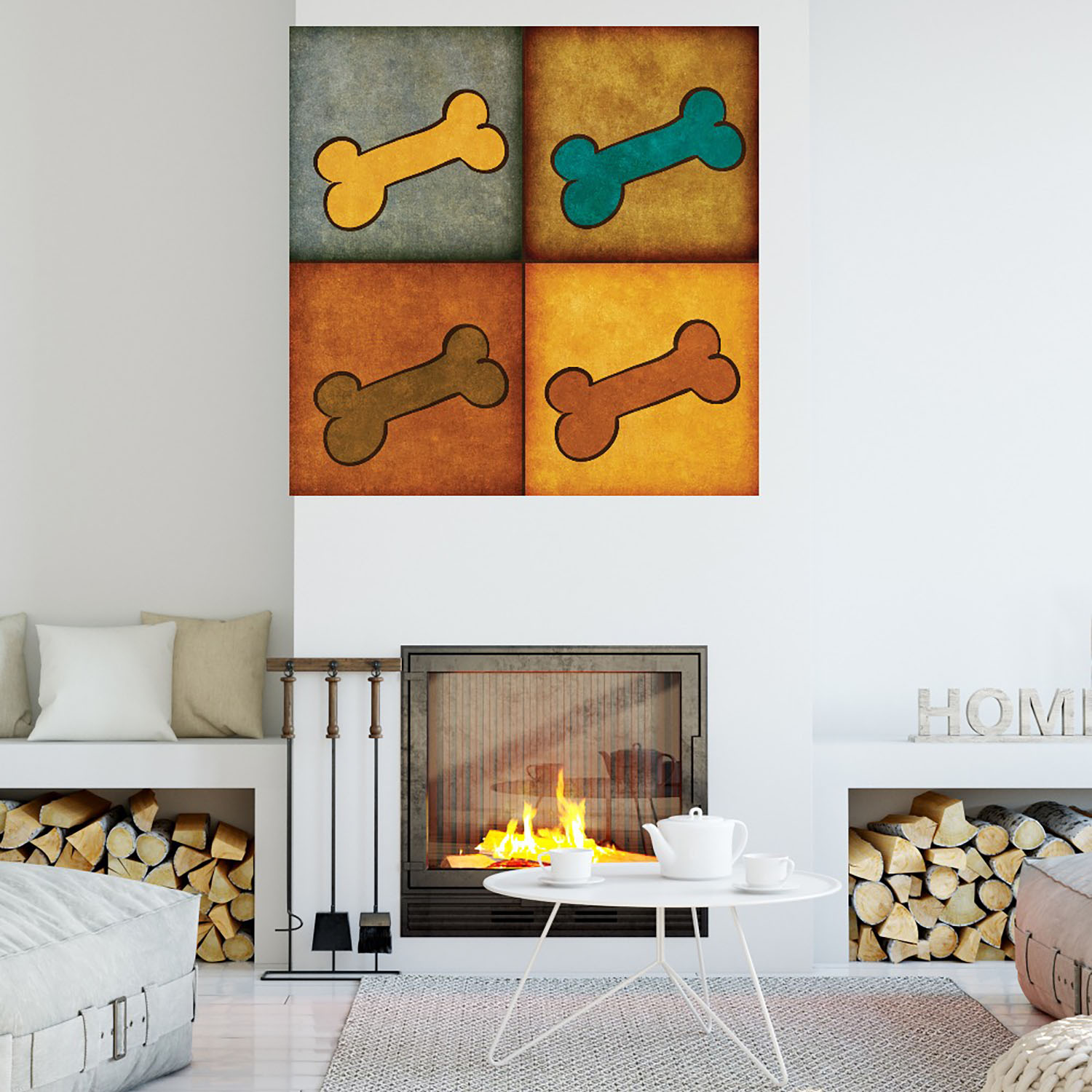 Foto 4 | Cuadro Decorativo Fine Art TJ 'Patas y Golosinas II II' de SD Graphics Studio 94 x 94 cm