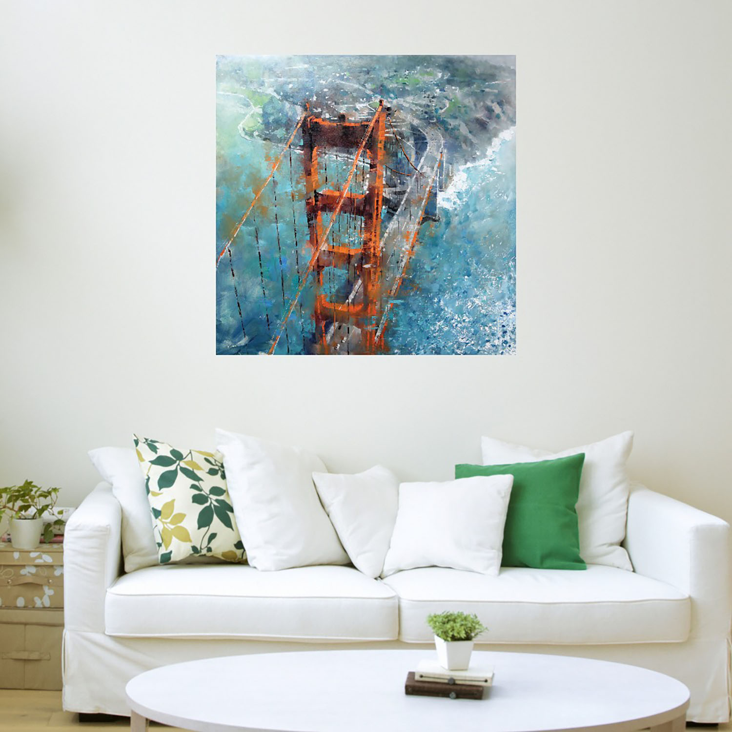 Foto 4 pulgar | Cuadro Decorativo - Sobre Golden Gate - Mark Lague  - Arte Ciudades - Impresión En Lienzo - Fine Art Tj