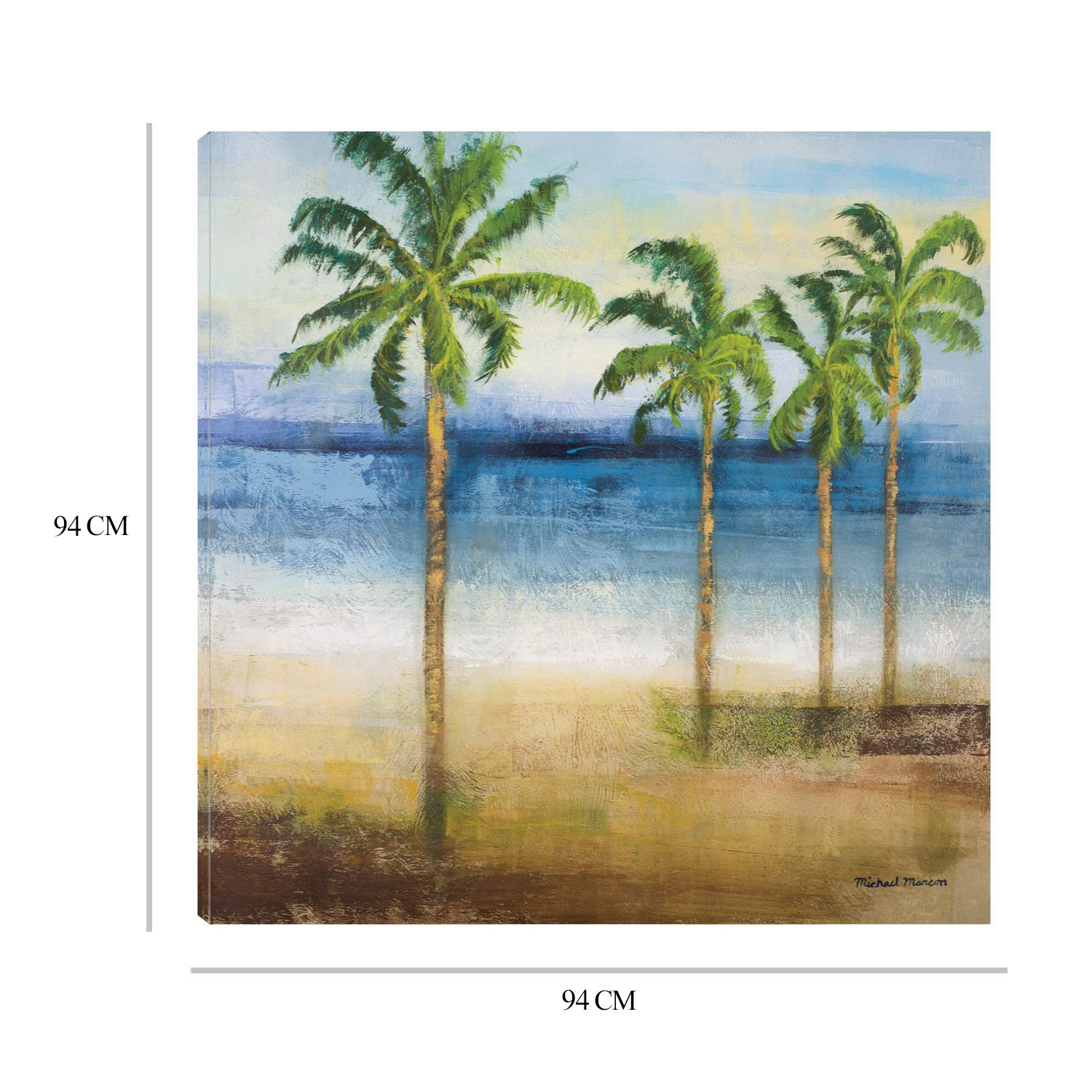 Foto 6 | Cuadro Decorativo - Palmeras En El Oceano Ii - Michael Marcon  - Arte Costa - Impresión En Lienzo - Fine Art Tj