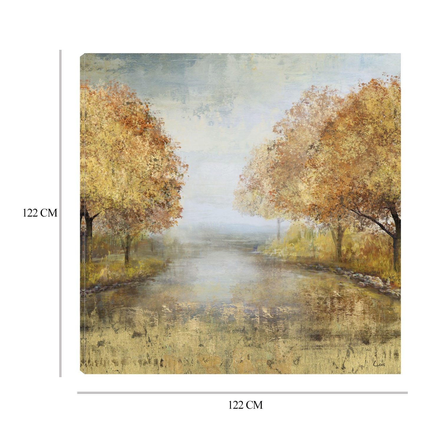 Foto 6 | Cuadro Decorativo Fine Art Tj Paisaje Dorado I Carson Lyons Arte Paisaje Impresión en Lienzo