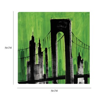 Foto 6 | Cuadro Decorativo Fine Art Tj Paisaje Urbano Verde Paul Brent Arte Ciudades Impresión en Lienzo