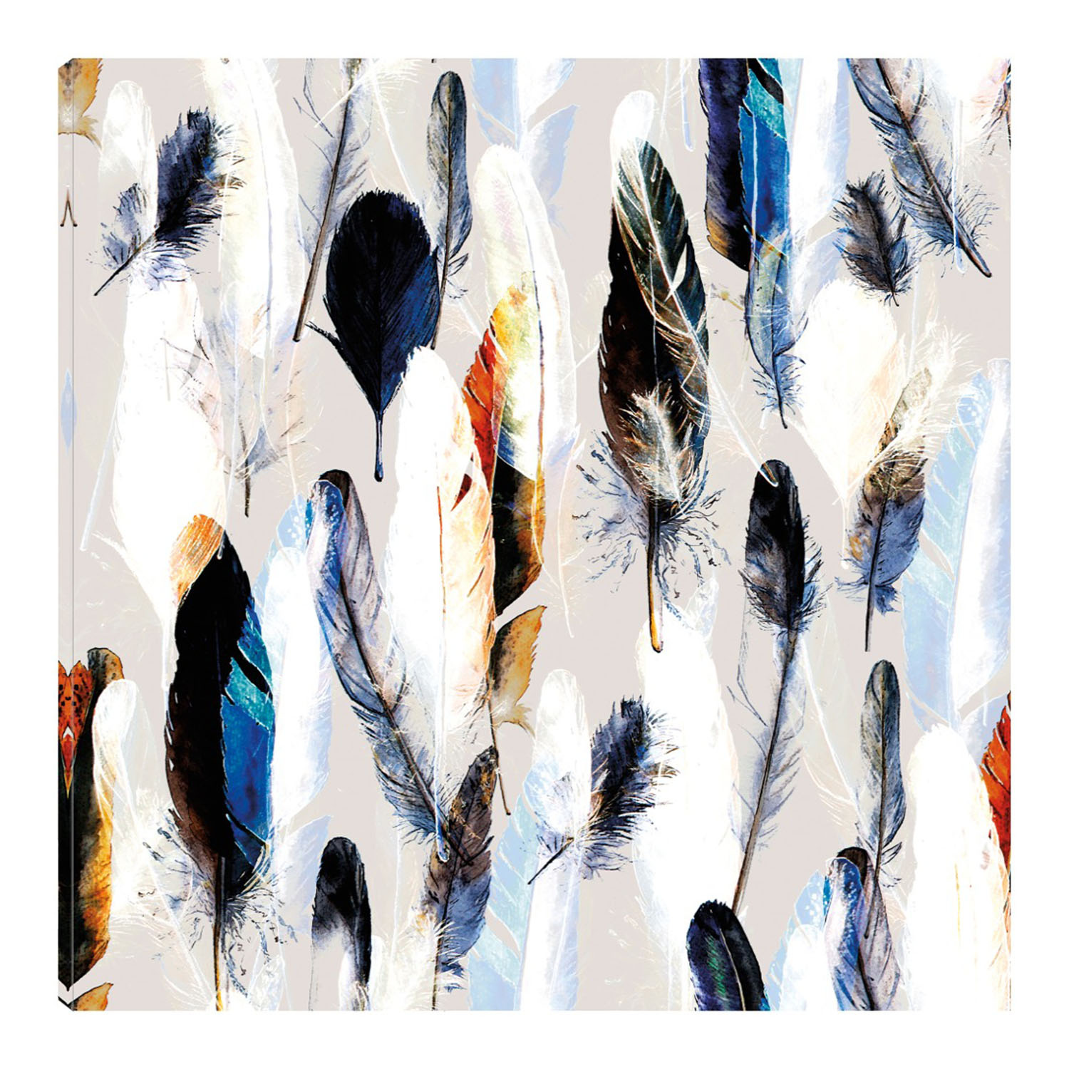 Foto 1 | Cuadro Decorativo Fine Art Tj Paleta De Plumas Belle Maison Arte Abstracto Impresión en Lienzo