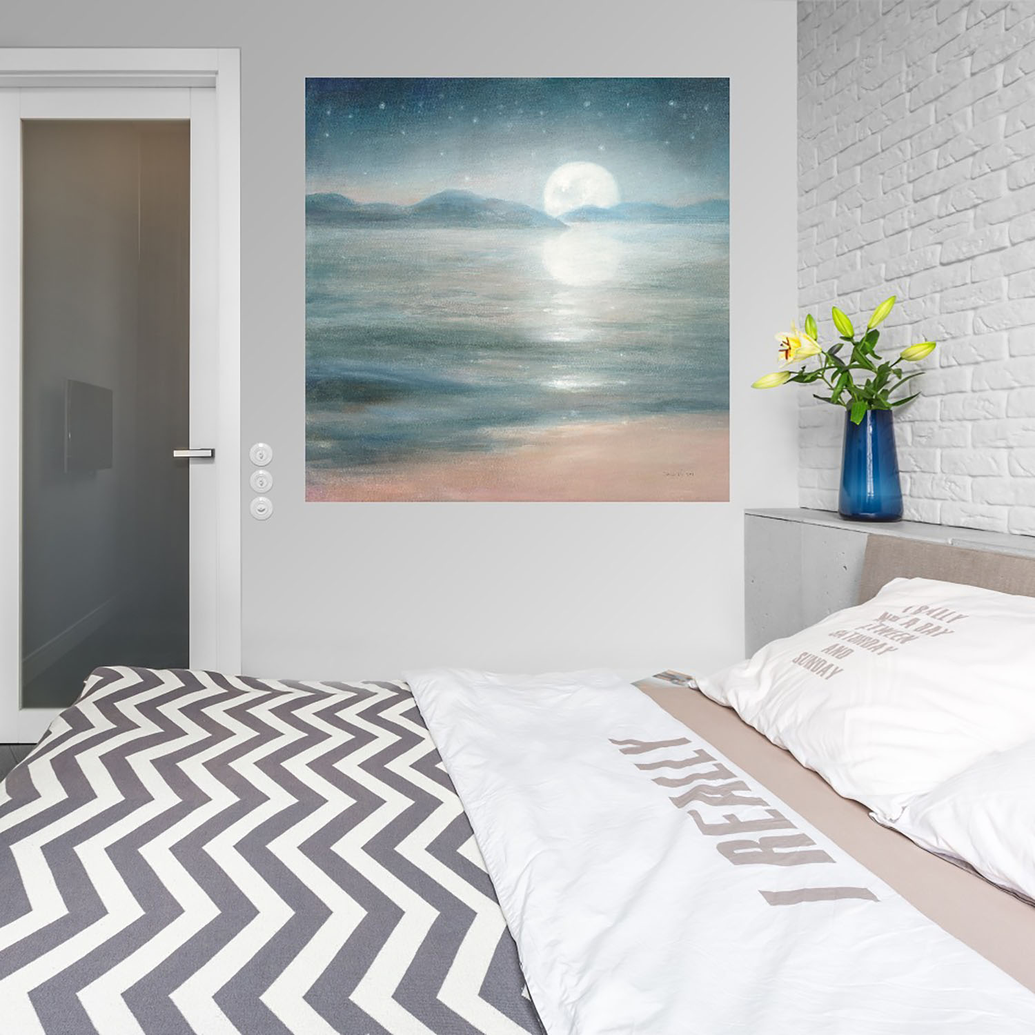Foto 4 pulgar | Cuadro Decorativo - Sueño De Media Luna - Danhui Nai  - Arte Paisaje - Impresión En Lienzo - Fine Art Tj