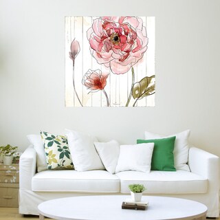Foto 3 | Cuadro Decorativo Fine Art Tj Rojo en Acuarela II Heather Hayes Arte Floral Impresión en Lienzo